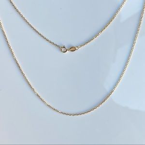 18k Real Saudi Gold Necklace Chain 18”